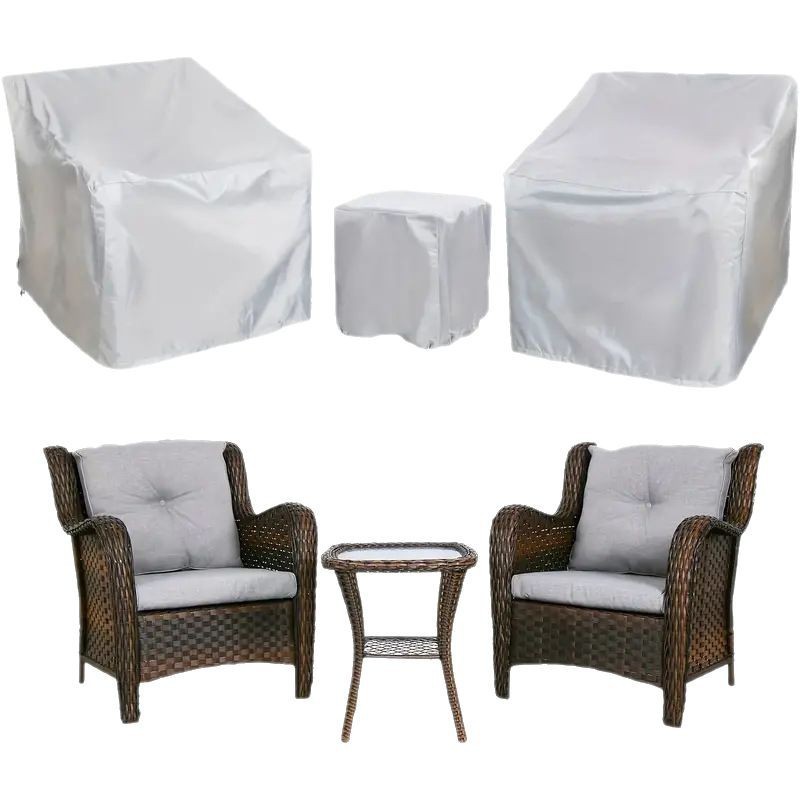 Waterproof Outdoor Patio Furniture Cover Set - Heavy Duty Dust Proof Protector For Table Chairs Sofa - All Weather Garden Deck Covers — foto 6