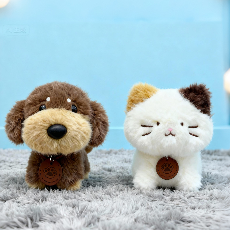 Cute Squeezeable Little Animals Calico Cat And Dachshund Doll