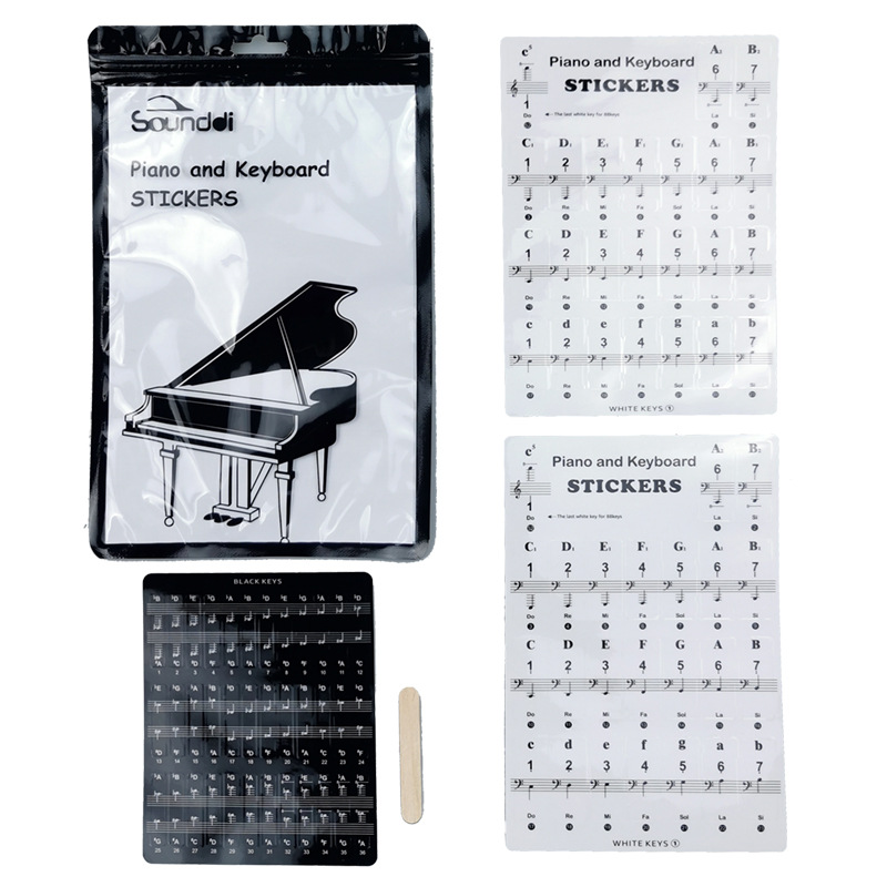 Self-Study Stickers For Piano Staff Notation Numbered Musical Notation Scales And Notes 3