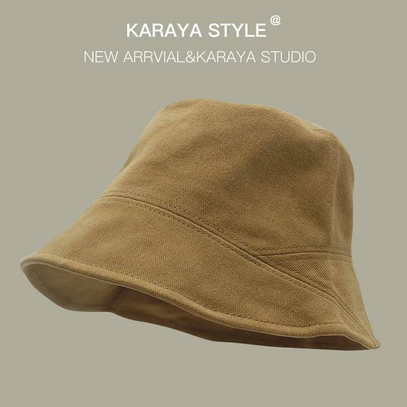 Korean Bucket Hat Casual Trendy Cool Bucket Hat - Camel