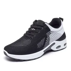 Women's Fashion Casual Exercise Running Shoes - Black - View 1