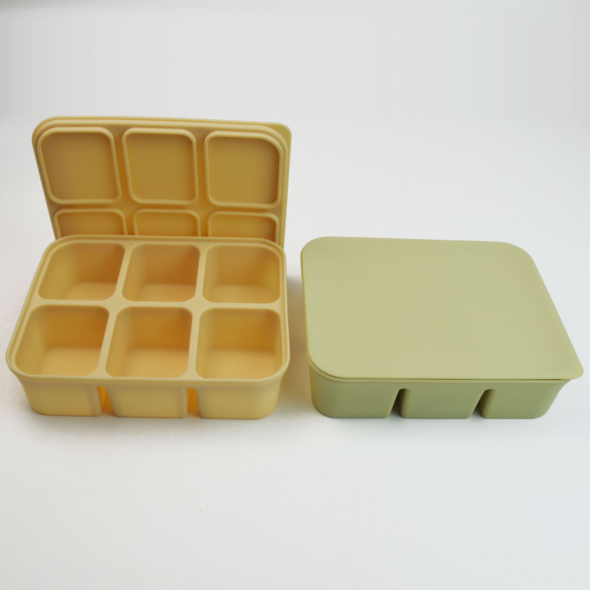 Baby Steamed Cake High-temperature-resistant Silicone Square Mold With Lid