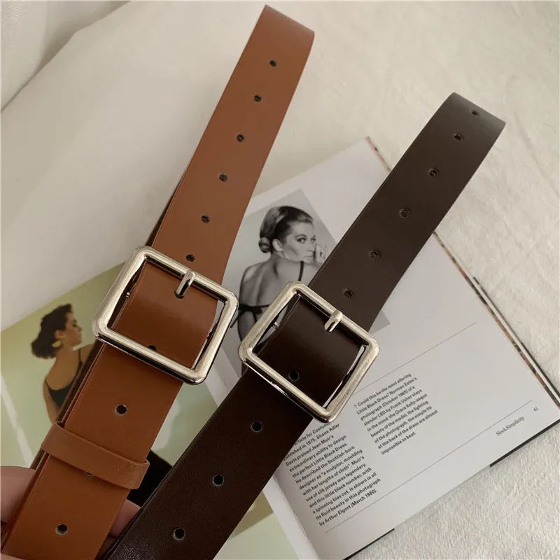 Title 8, New style ladies belt with square buckle studen...