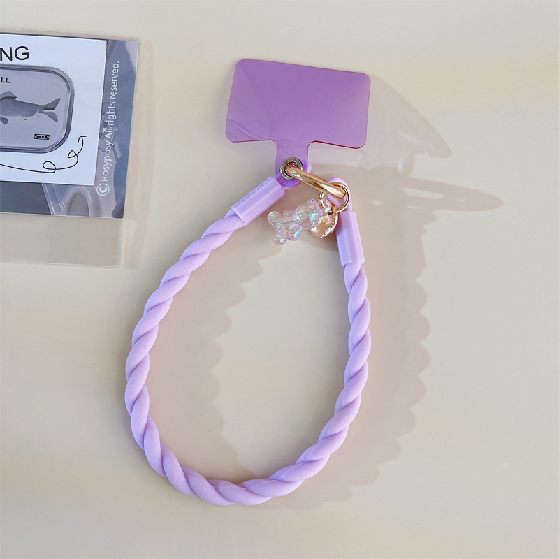 Luminous Bear Phone Lanyard – Short Wrist Strap with Clip, Anti-Lost Pendant for - 第 18/27 張圖片