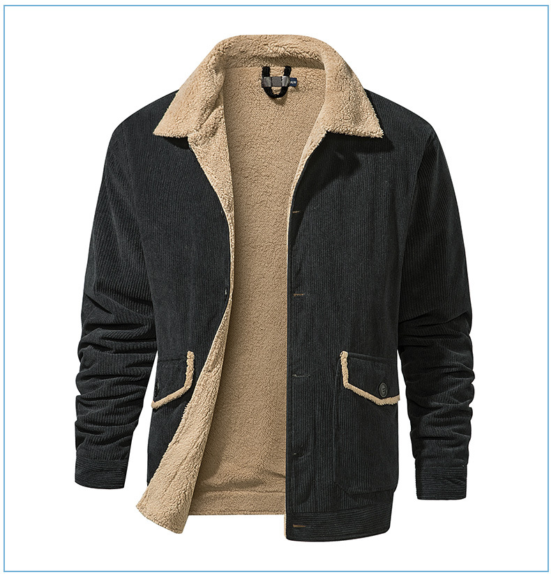 Title 14, Herren Cashmere Jacke Verdickt Groß Loose Casua...