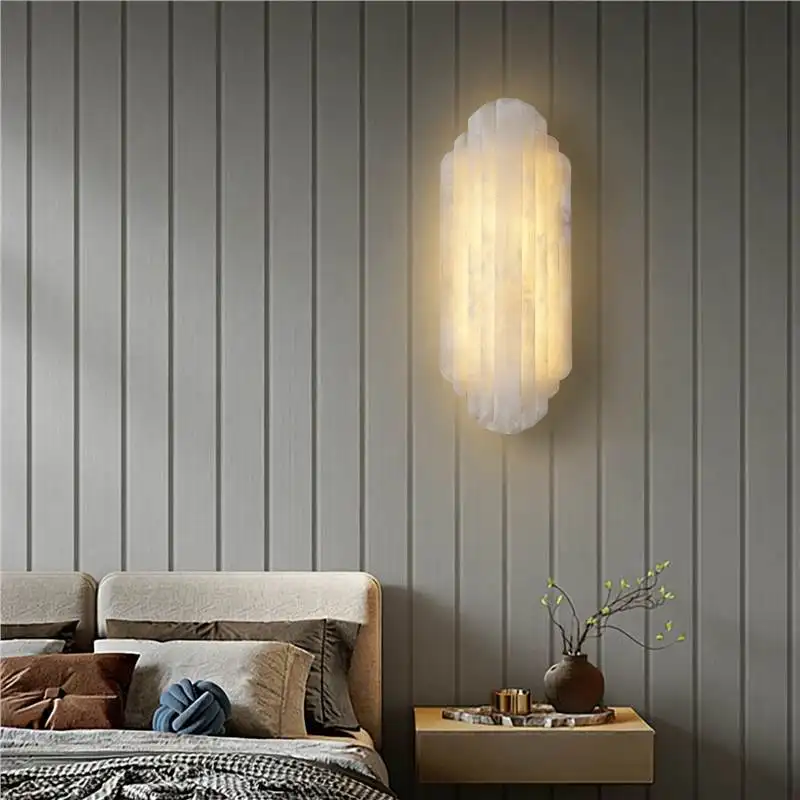 Modern Minimalist Natural Marble Wall Lamp
