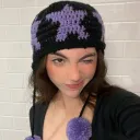 Purple Black Cap