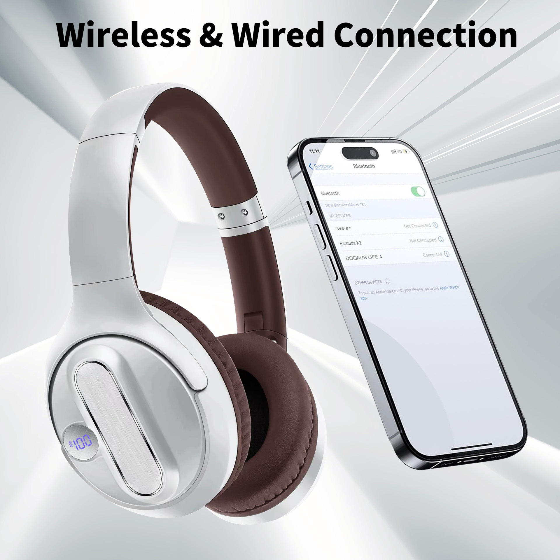 Headset Wireless Bluetooth Headset Power Digital Display - Image 12