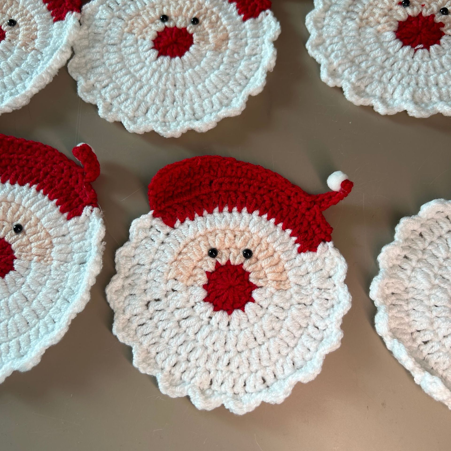 Crochet Santa Coaster