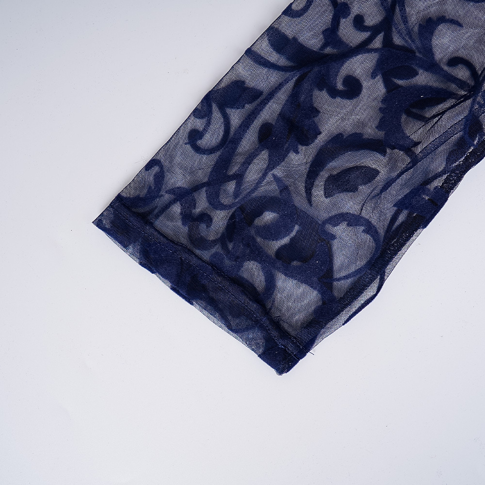 V-neck Long Sleeve Mesh Dress Women - Image 13