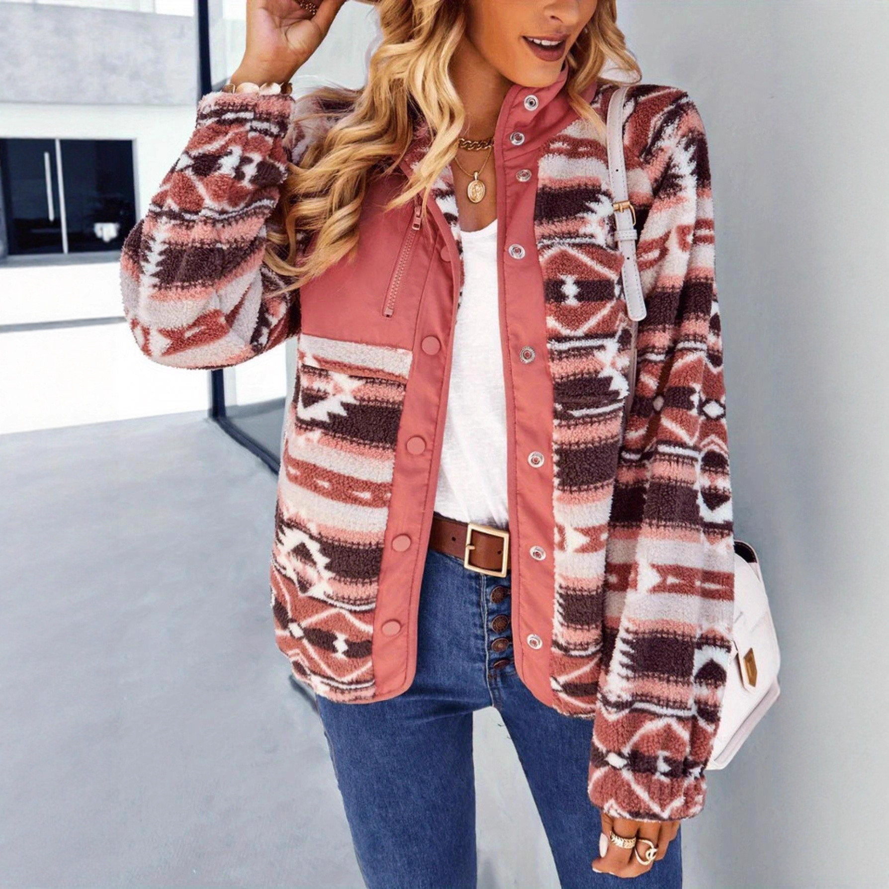 Women's Long-sleeve Printed Casual Jacket