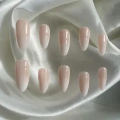 Wearing Nail Advanced Almond French Finished Manicure - Photo Color - View 1