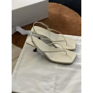 Summer New Flip flops Stiletto Heel Flip flops Light Beige - Shop at LoveMi