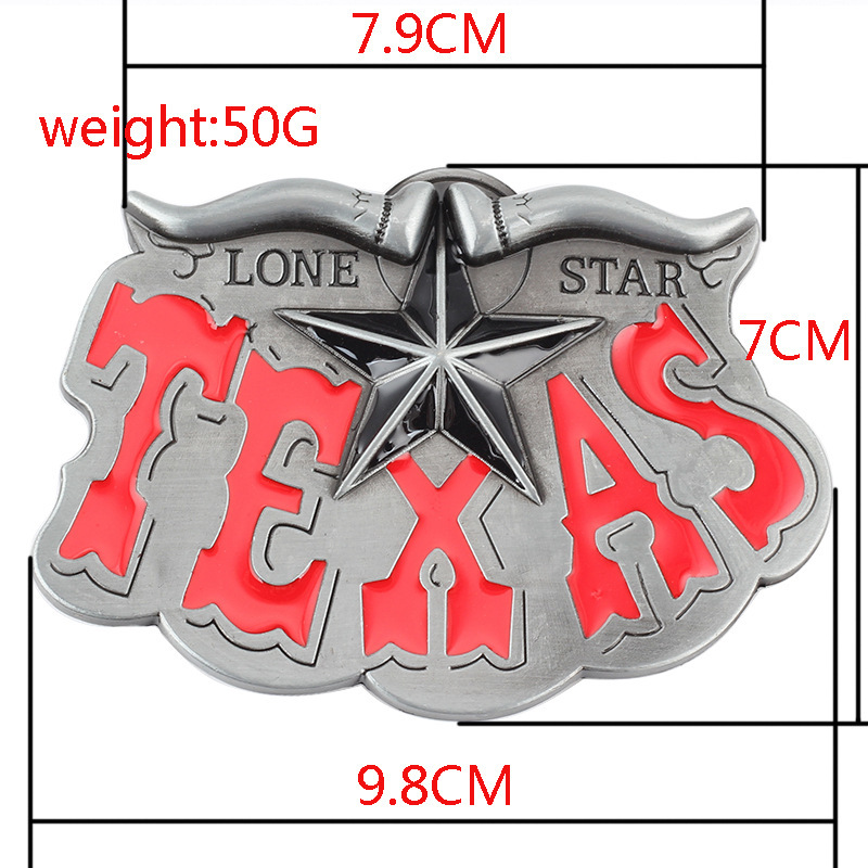 Title 8, Westerse stijl Texas Longhorn lederen gesp 3,8 ...