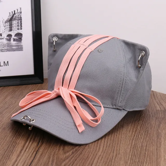 Three dimensional Ear Straps Decorative Niche Baseball Cap Gray - Shop at LoveMi