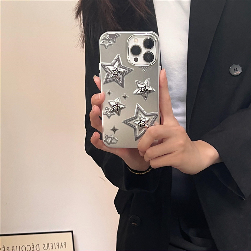 Electroplating Three-dimensional Sweet Cool Star Phone Case - Image 4
