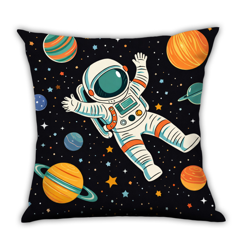 Cartoon Space Astronaut Hugging Sofa Pillowcase 3