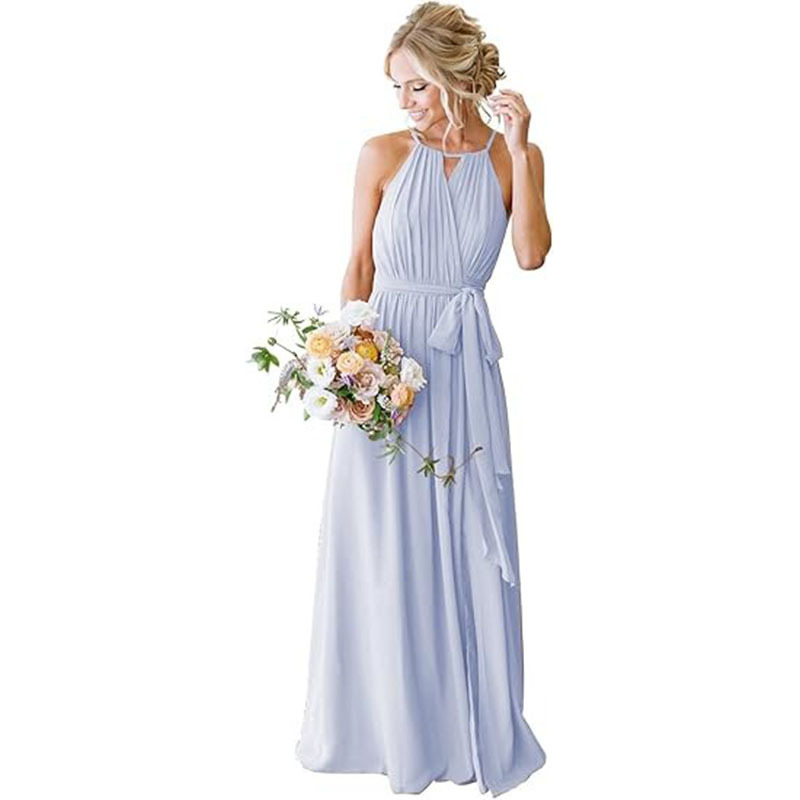European And American Style Women Strap Chiffon Bridesmaid Dress Long Picture Color 13 Ussize8 - Shop at LoveMi