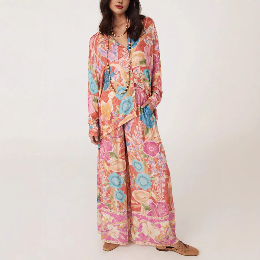 Spring And Autumn New Long Sleeve Positioning Printing Shirt Outfit