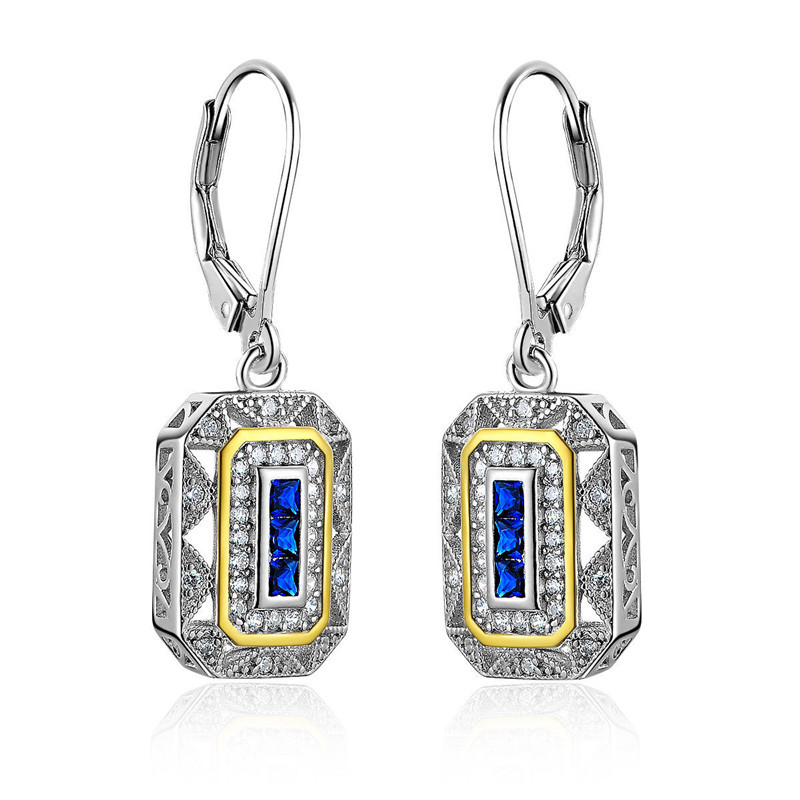 European And American Ornament Crystal Earrings Necklace Jewelry Suit