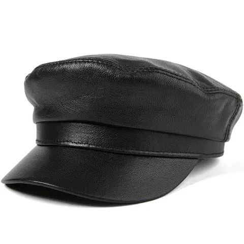 Autumn and Winter Sheepskin Flat-top Hat