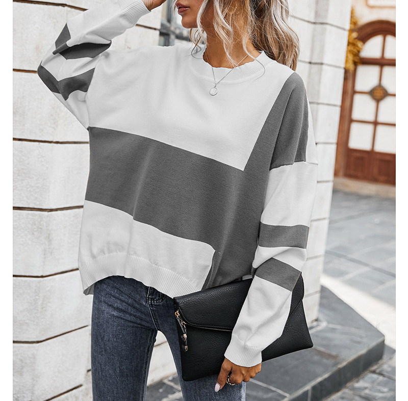 Title 2, Fashion contrast stitching sweater