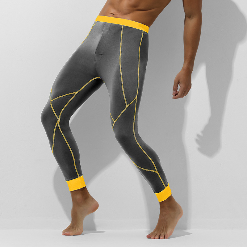 Men's Autumn Pants Thin Pure Cotton Fleece Pants Inner Wear Bottoming Pants