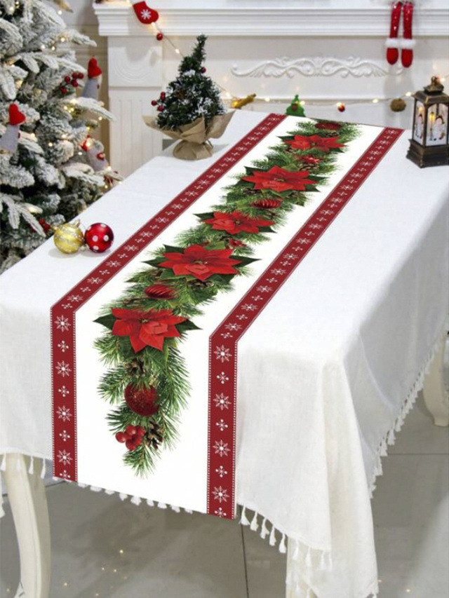 Title 7, Christmas Tree Printing Waterproof Dyed Tablecloth