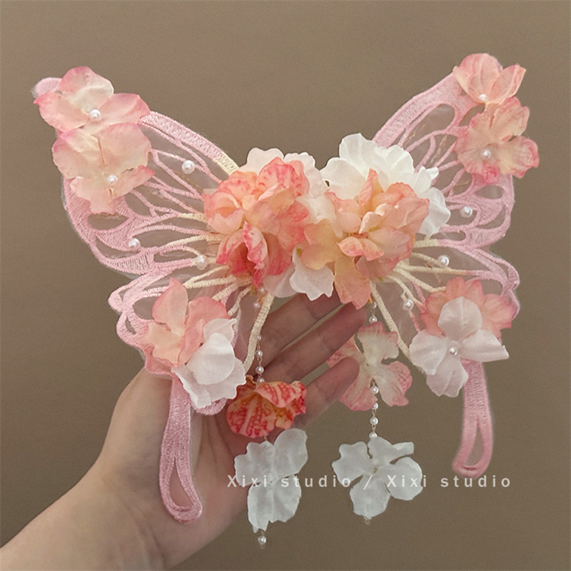 Large Butterfly Silk Flower Side