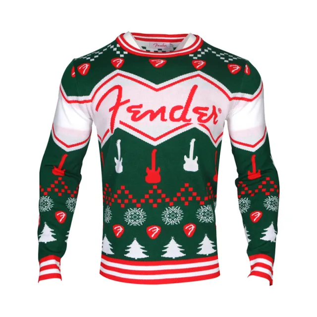 Men's Fashion Casual Long Sleeve Round Neck Christmas Sweater Olive - Shop at LoveMi