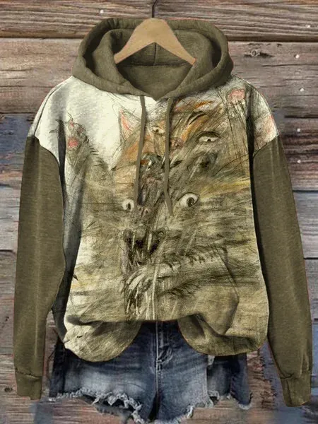 Comfort Loose Casual Drawstring Hoodie G44Z311 L - Shop at LoveMi
