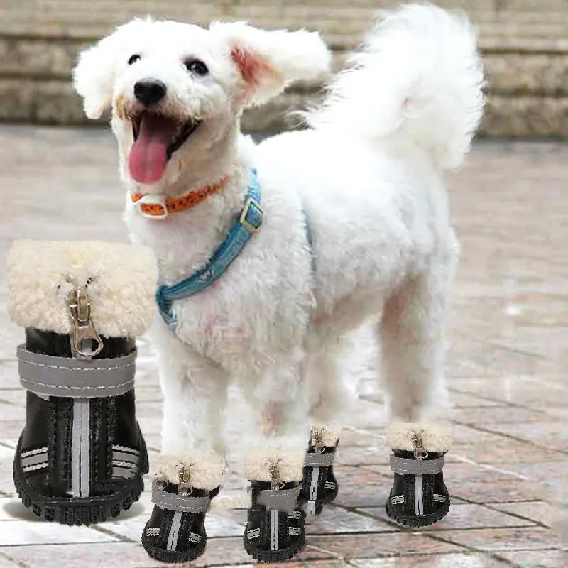 Puppy Waterproof Warm With Velvet Non-slip Wear-resistant