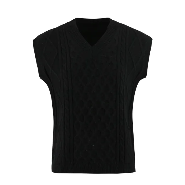 Women's V neck Twisted Solid Color Top Sweater Black - Shop at LoveMi