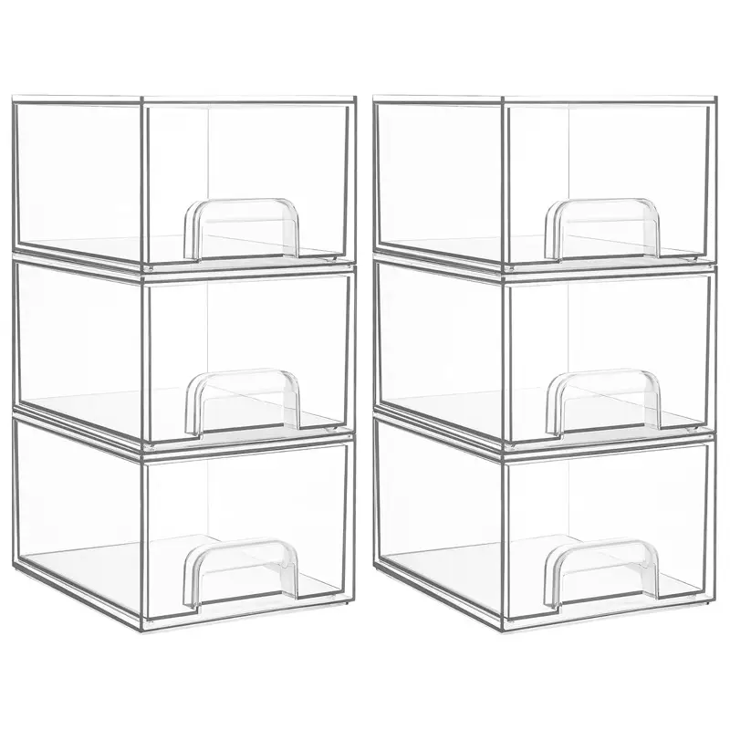 Stackable Storage Box Made Of Clear Acrylic