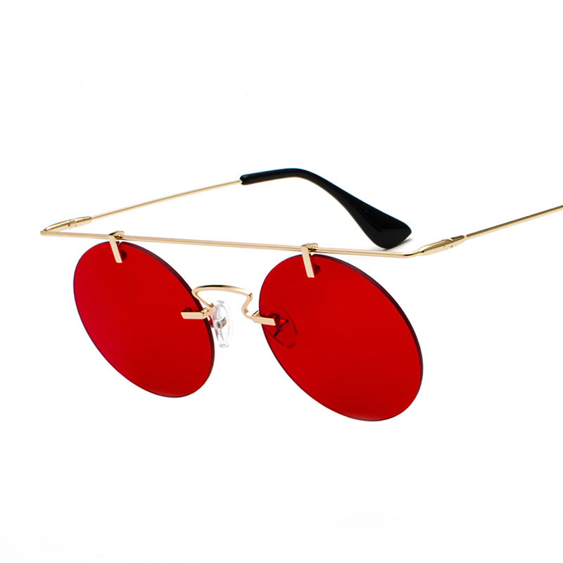 Frameless Lightweight New Retro Sunglasses Round Glasses - Image 8