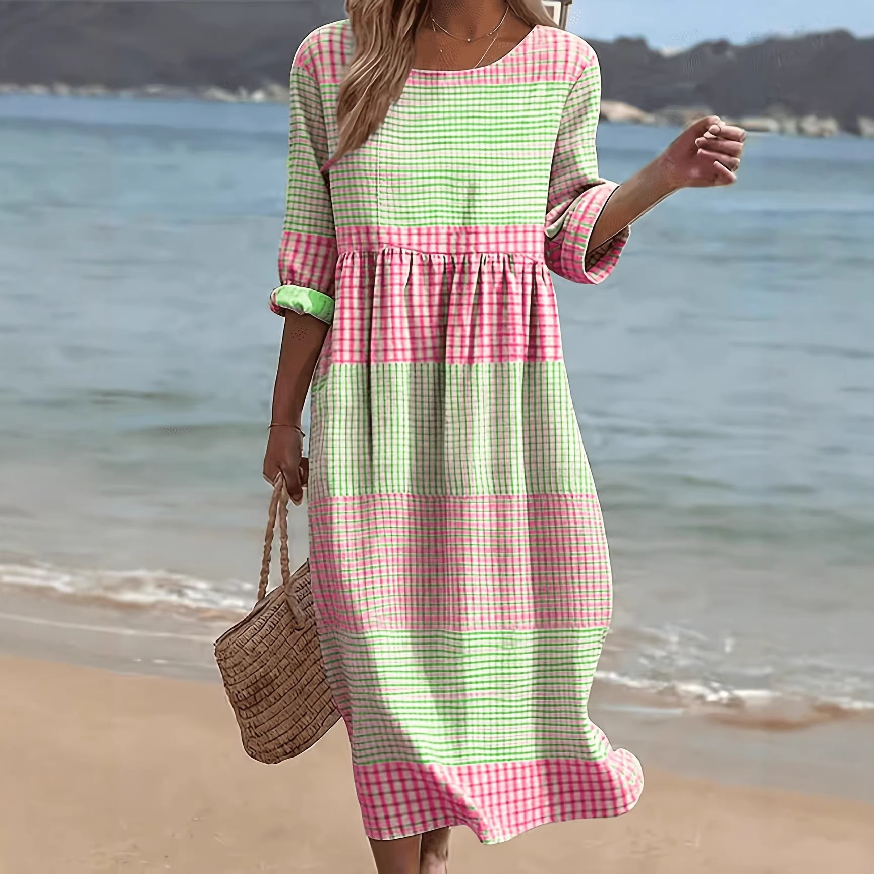 Casual Creative Relaxed-fit Long-sleeve Dress product image