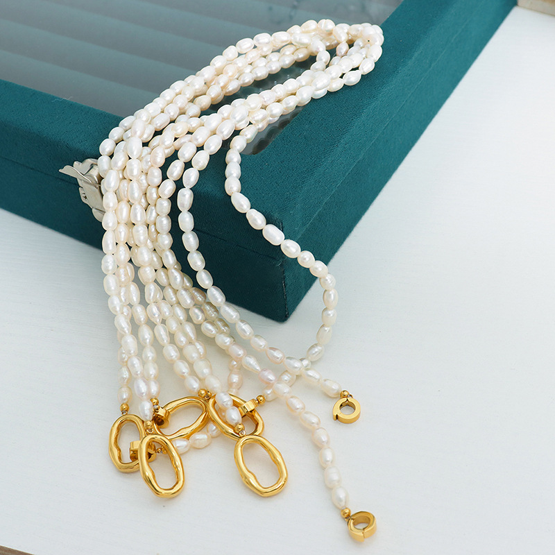 Women's European And American Personalized Freshwater Pearl Necklace Bracelet