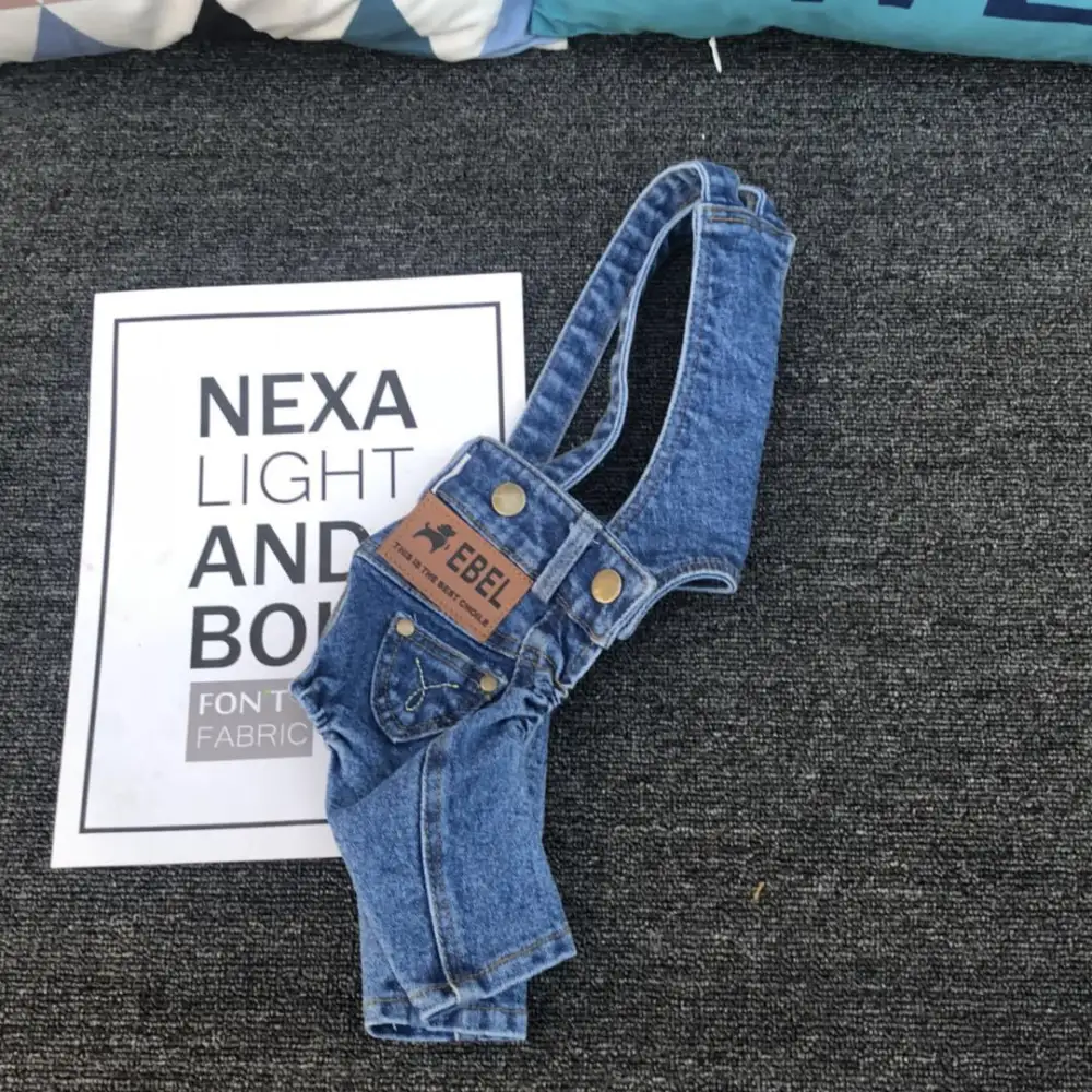 All-match Suspender Pants Pet Clothes Dog Denim