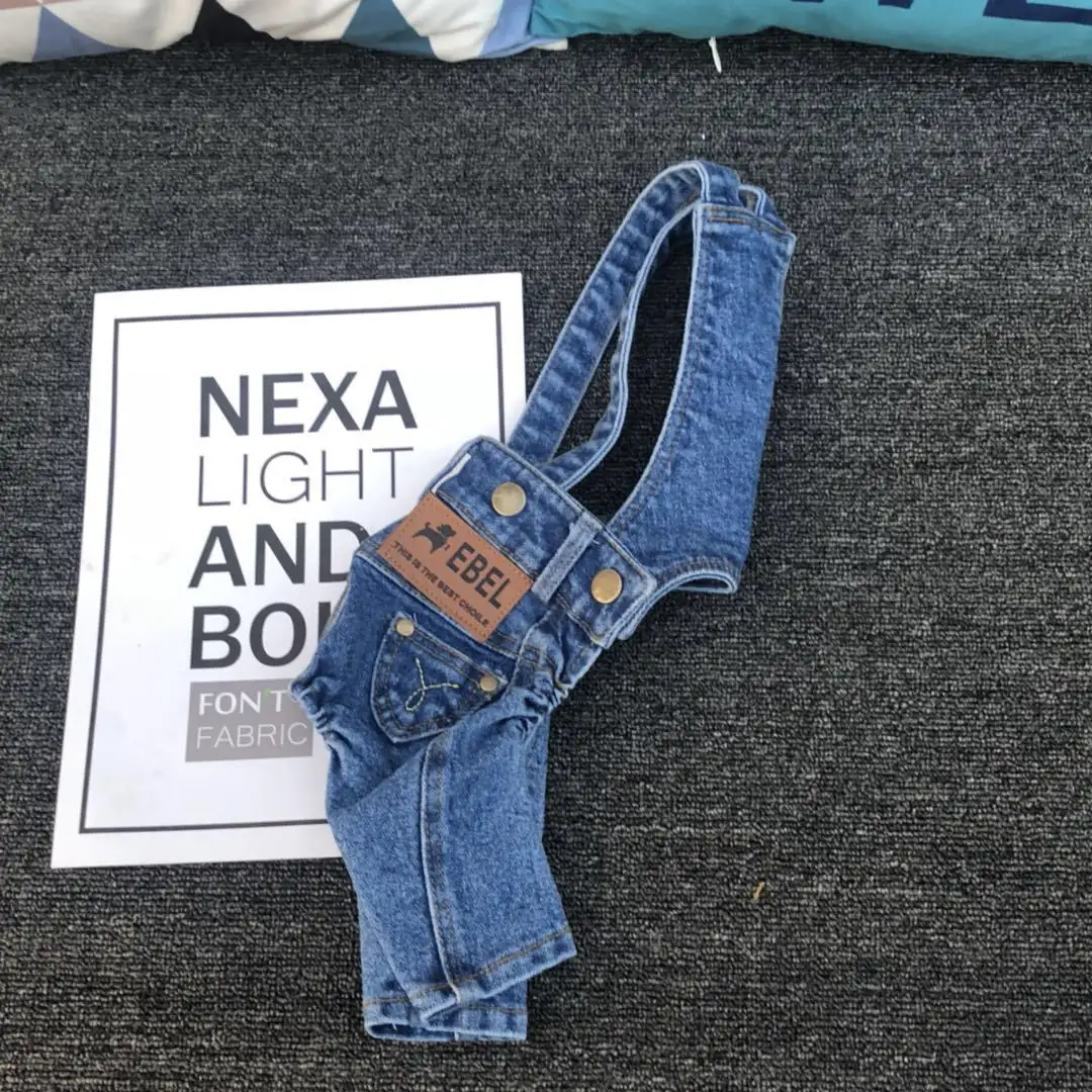 All-match Suspender Pants Pet Clothes Dog Denim