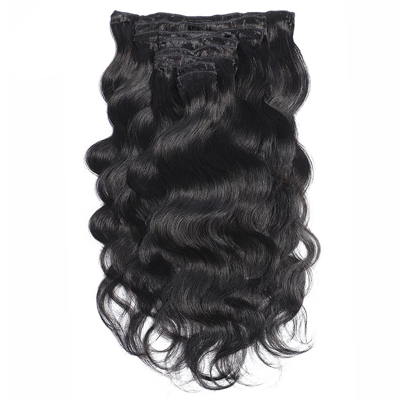 Hairpiece Clip Extensions Body Wig Clip In Human Hair Extension 3