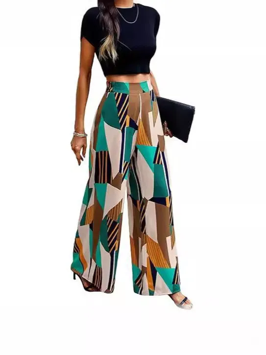 Women's Printed Fashionable Casual Pants Style7 - Shop at LoveMi