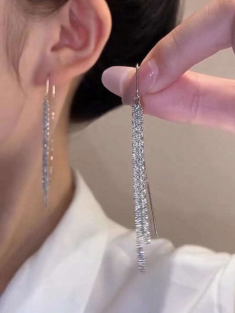 Starry Long Fringe Earrings Women's Anti-lost
