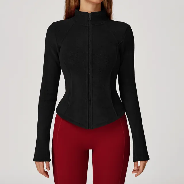Autumn And Winter Fleece Jacket Cashmere High Sense Black - Shop at LoveMi