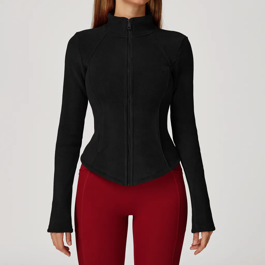 Autumn And Winter Fleece Jacket Cashmere High Sense - Black