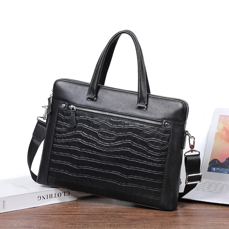 Double Zipper Compartment Briefcase