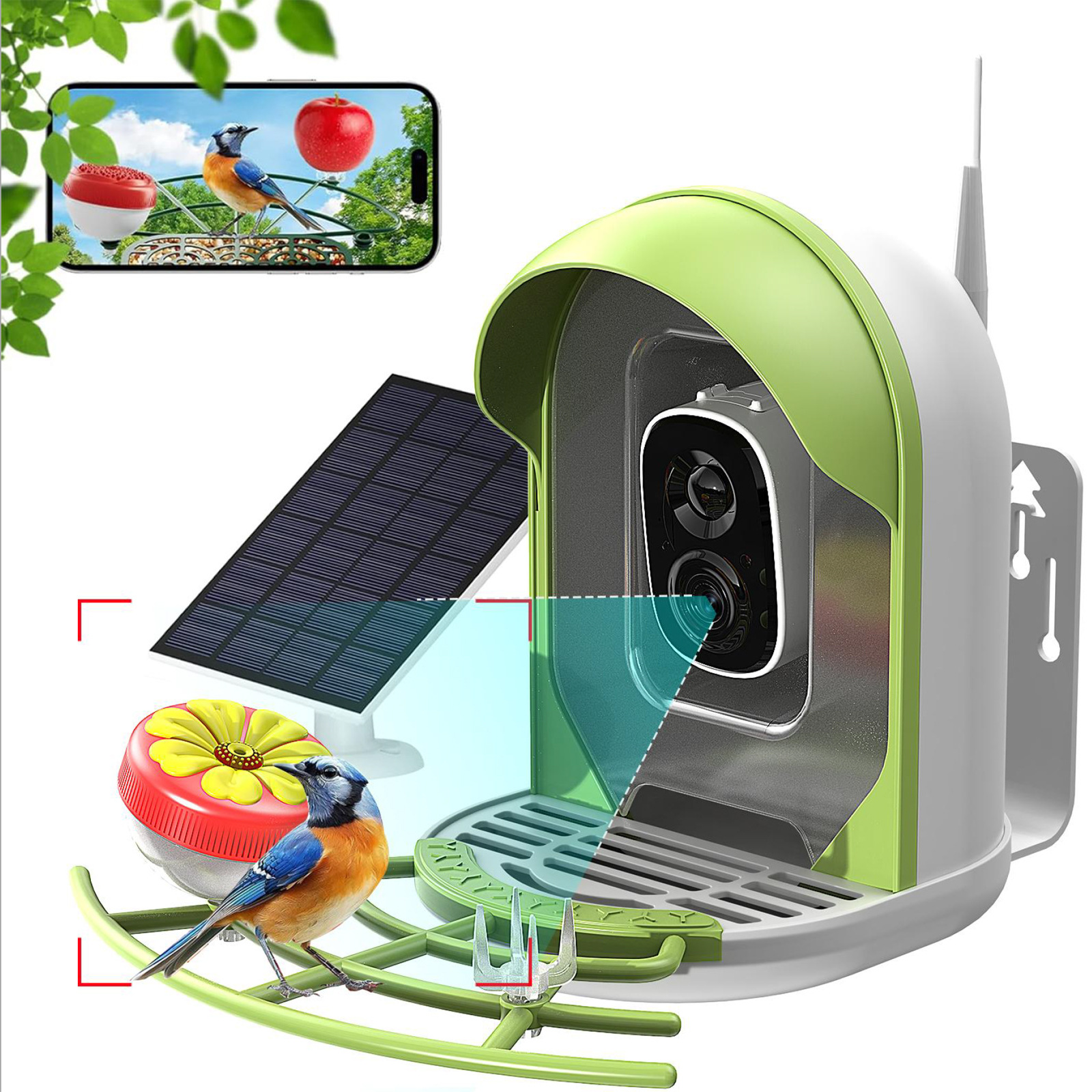 Smart Bird Feeder With AI-powered Camera Outdoor Solar Charging 18