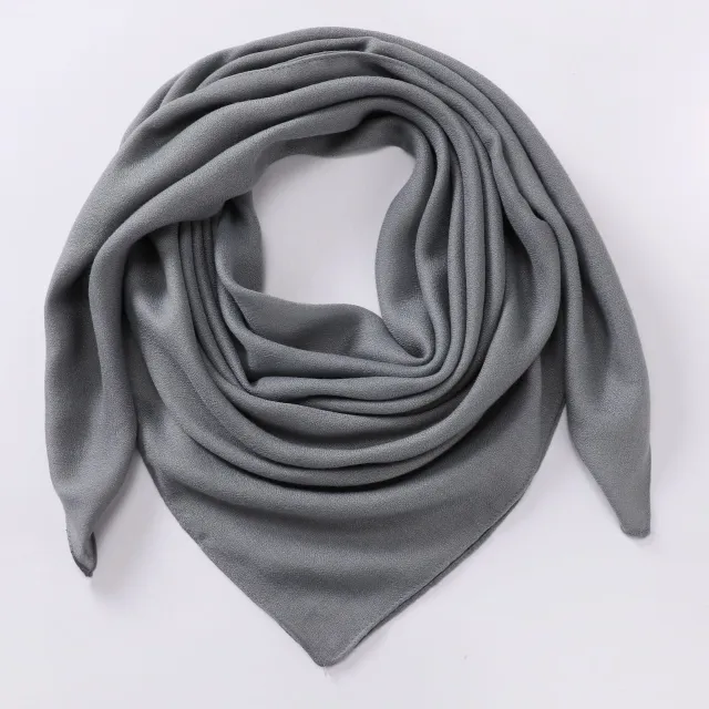 Women's Cotton And Linen Solid Color Retro Artistic Scarf M9001 Gray - Shop at LoveMi