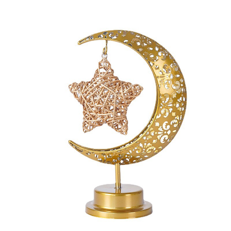 LED Iron Star Moon Night Light, picture 2 of 5
