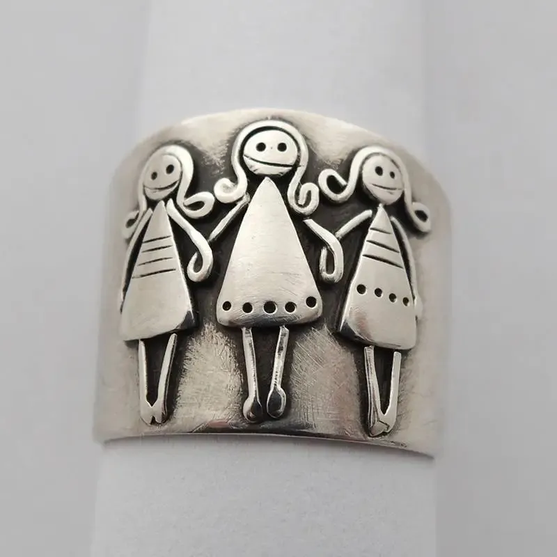Vintage Creative Personality Ring For Women - Silver