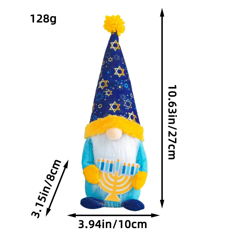 Dolf Ornaments Blue A Tall Hat Faceless Doll